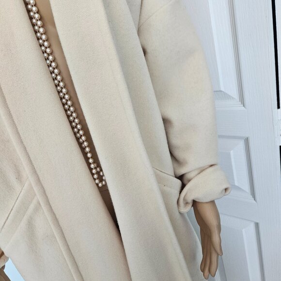 Eileen Fisher New York winter white wool maxi coat/duster - Picture 4 of 7